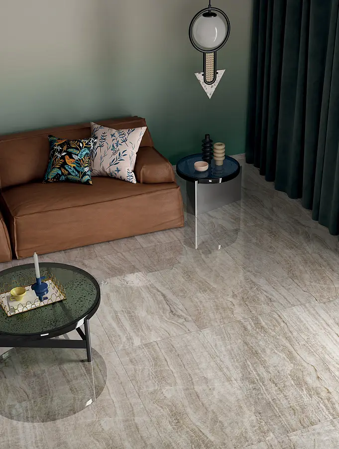 Background tile, Effect other marbles, Color beige,grey, Glazed porcelain stoneware, 60x120 cm, Finish polished