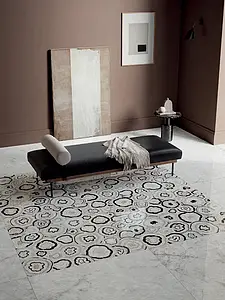 Effect stone, Color grey,white, Background tile, Glazed porcelain stoneware, 120x120 cm, Finish polished