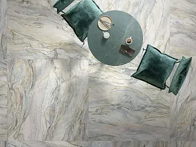 Azulejo de fundo, Efeito other marbles, Cor verde,cinzento, Grés porcelânico não vidrado, 120x280 cm, Superfície Refinada