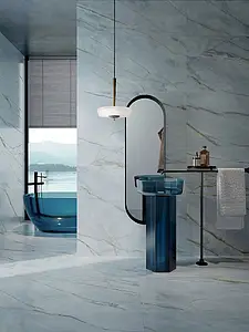 Background tile, Effect other marbles, Color sky blue, Unglazed porcelain stoneware, 60x120 cm, Finish polished