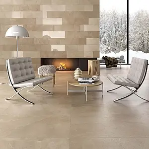 Hintergrundfliesen, Farbe beige, Glasiertes Feinsteinzeug, 30x120 cm, Oberfläche rutschfeste