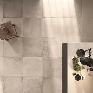 Effect stone,concrete, Color beige,white, Background tile, Glazed porcelain stoneware, 60x60 cm, Finish antislip