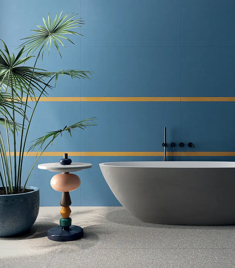 Border, Color orange, Ceramics, 5x120 cm, Finish glossy