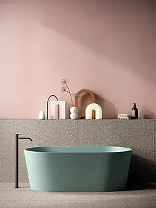 Piastrella di fondo, Effetto unicolore, Colore rosa, Ceramica, 60x120 cm, Superficie opaca