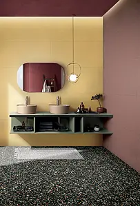 Carrelage, Effet unicolore, Teinte jaune, Céramique, 60x120 cm, Surface mate