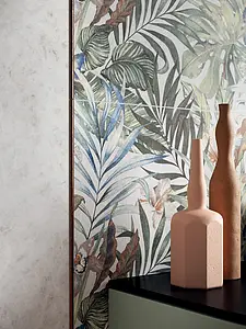 Background tile, Effect stone,quartzite, Color grey,white, Glazed porcelain stoneware, 120x280 cm, Finish Honed