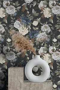 Piastrella di fondo, Effetto tessuto, Colore multicolore, Gres porcellanato smaltato, 60x120 cm, Superficie antiscivolo