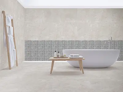 Background tile, Effect concrete, Color grey, Glazed porcelain stoneware, 80x80 cm, Finish Honed