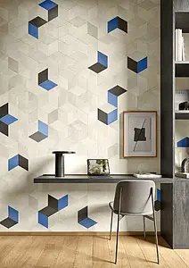 Mosaic tile, Color multicolor, Style patchwork, Cement, 24.99x28.86 cm, Finish matte