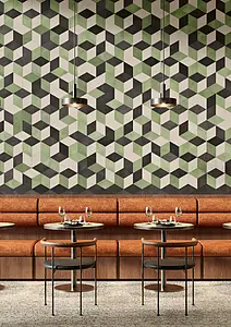 Mosaic tile, Color multicolor, Style patchwork, Cement, 24.99x28.86 cm, Finish matte