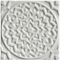 ADEH4013 Relieve Mandala Cosmos Ash Gray 15 X 15 Adex Earth
