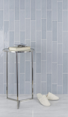 Background tile, Effect unicolor, Color navy blue,grey, Ceramics, 6.5x26 cm, Finish glossy