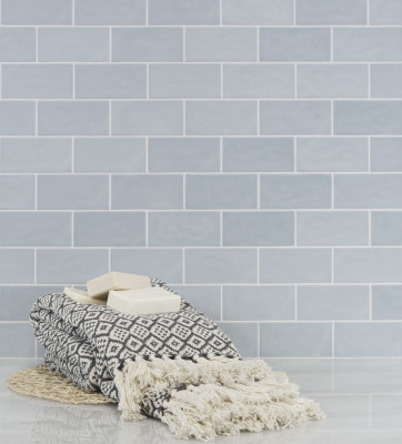Background tile, Effect unicolor, Color navy blue,grey, Ceramics, 6.5x13 cm, Finish matte
