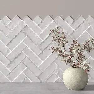 Background tile, Color grey, Style handmade, Ceramics, 6.5x20 cm, Finish matte