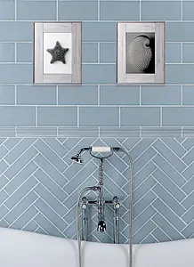 Background tile, Effect left_menu_crackleur , Color sky blue, Ceramics, 10x20 cm, Finish glossy
