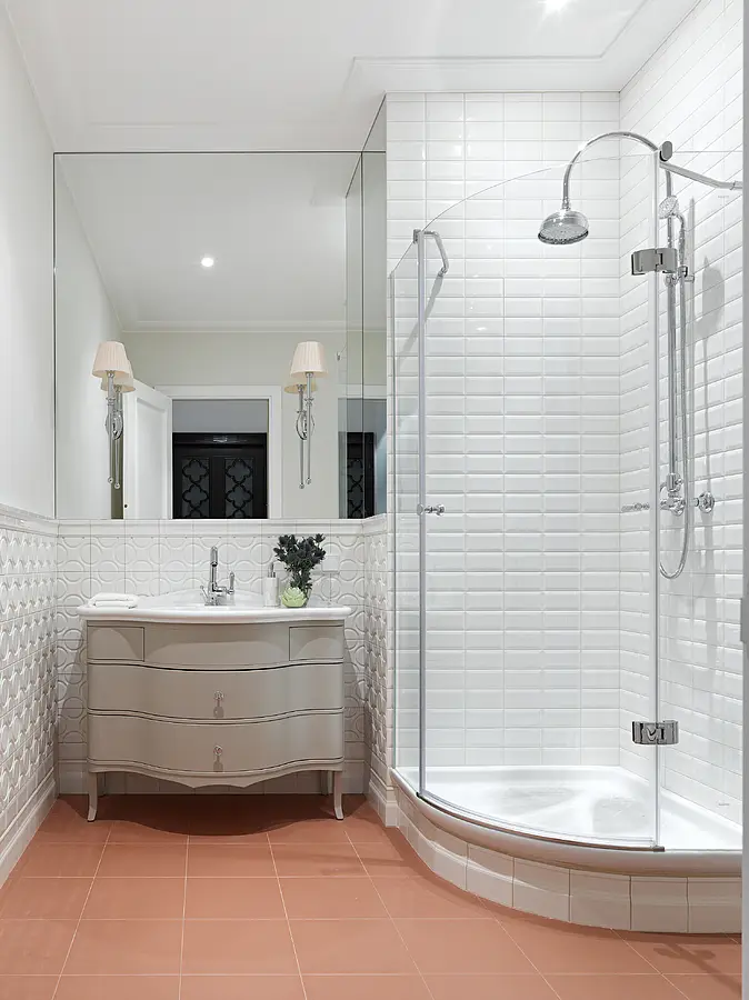 Background tile, Color white, Ceramics, 15x15 cm, Finish glossy