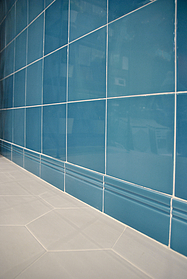Background tile, Effect unicolor, Color sky blue, Ceramics, 20x20 cm, Finish glossy
