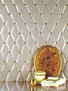 Background tile, Effect unicolor, Color beige, Ceramics, 10x20 cm, Finish glossy