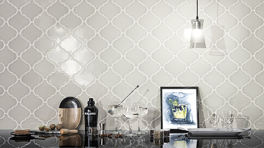 Background tile, Effect unicolor, Color grey, Ceramics, 15x15 cm, Finish glossy