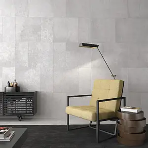 Grundflise, Effekt beton, Farve grå, Glaseret porcelænsstentøj, 29.5x59.2 cm, Overflade skridsikker