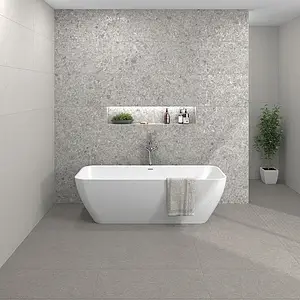 Background tile, Effect stone,other stones, Color grey, Glazed porcelain stoneware, 44.3x88.8 cm, Finish antislip