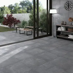 Фоновая плитка, Фактура под бетон, Цвет серый, Глазурованный керамогранит, 30x60 см, Поверхность матовая