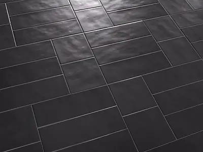 Background tile, Effect unicolor, Color black, Ceramics, 13x13 cm, Finish matte