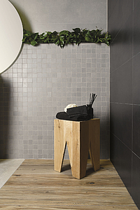 Фоновая плитка, Фактура под бетон, Цвет чёрный, Неглазурованный керамогранит, 29.5x59.2 см, Поверхность матовая