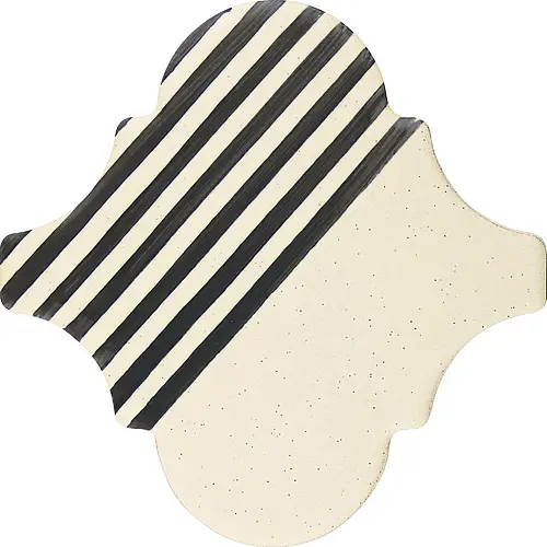 Aleluia Ceramics, Color Art, PF007 Color Art White Stripes Arabesque