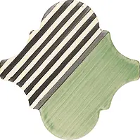 PF009 Color Art Green Stripes Arabesque Aleluia Color Art