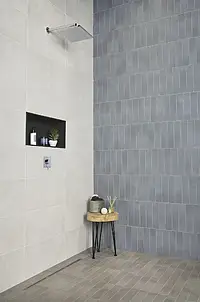 Background tile, Effect brick, Color grey, Unglazed porcelain stoneware, 7.2x29.5 cm, Finish antislip