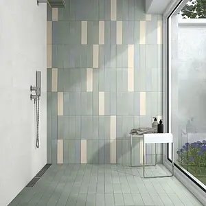 Background tile, Effect brick, Color beige, Unglazed porcelain stoneware, 7.2x29.5 cm, Finish antislip