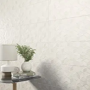 Background tile, Effect stone,limestone, Color white, Ceramics, 30x60 cm, Finish matte