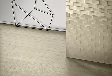 Background tile, Effect unicolor, Color beige, Style metro, Ceramics, 6.7x14 cm, Finish glossy