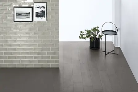 Background tile, Effect wood, Color grey, Unglazed porcelain stoneware, 14.5x88.8 cm, Finish antislip