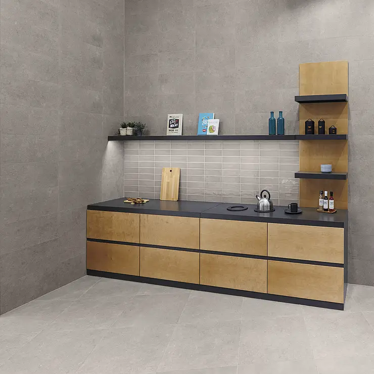 Background tile, Effect stone,other stones, Color grey, Glazed porcelain stoneware, 30x60 cm, Finish antislip