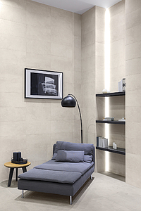 Background tile, Effect concrete, Color beige, Glazed porcelain stoneware, 60x60 cm, Finish antislip