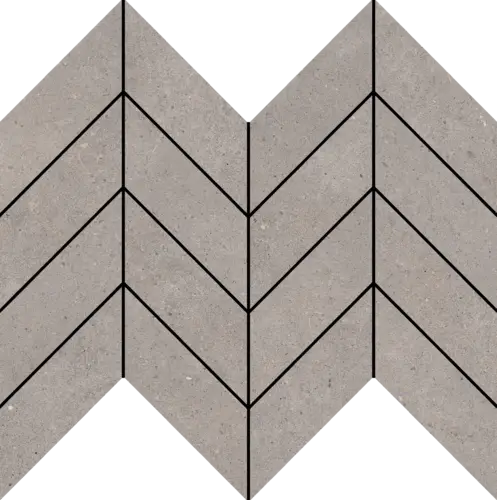 Aleluia Ceramics, Flow, DC6017_MosaicArrowFlowStoneAsh