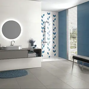 Azulejo base, Efecto monocolor, Color gris,blanco, Cerámica, 10x18 cm, Acabado mate
