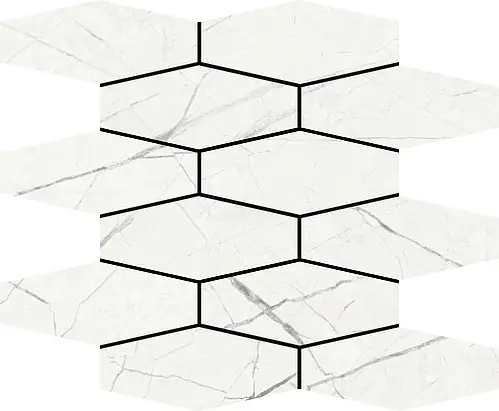 Aleluia Ceramics, Muse, DC1007_MOSAIC HEXA SLIM MUSE WHITE