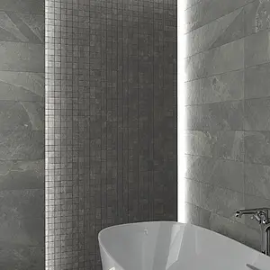 Background tile, Effect stone,slate, Color grey, Glazed porcelain stoneware, 22.05x88.8 cm, Finish antislip