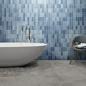Background tile, Effect brick,unicolor, Color sky blue, Style handmade,zellige, Ceramics, 6.5x13 cm, Finish glossy
