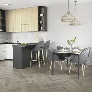 Background tile, Effect wood, Color grey,brown, Unglazed porcelain stoneware, 10x60 cm, Finish matte