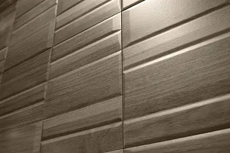 Background tile, Effect wood, Color brown, Ceramics, 30x90 cm, Finish matte