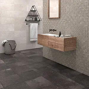 Mosaic effect tiles, Effect stone, Color brown, Unglazed porcelain stoneware, 30x60 cm, Finish antislip