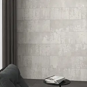 Basistegels, Effect betonlook, Kleur grijze, Keramiek, 30x90 cm, Oppervlak mat