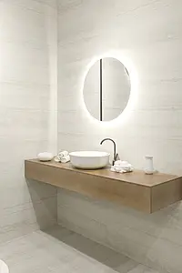 Background tile, Effect stone,travertine, Color beige,white, Ceramics, 30x90 cm, Finish matte