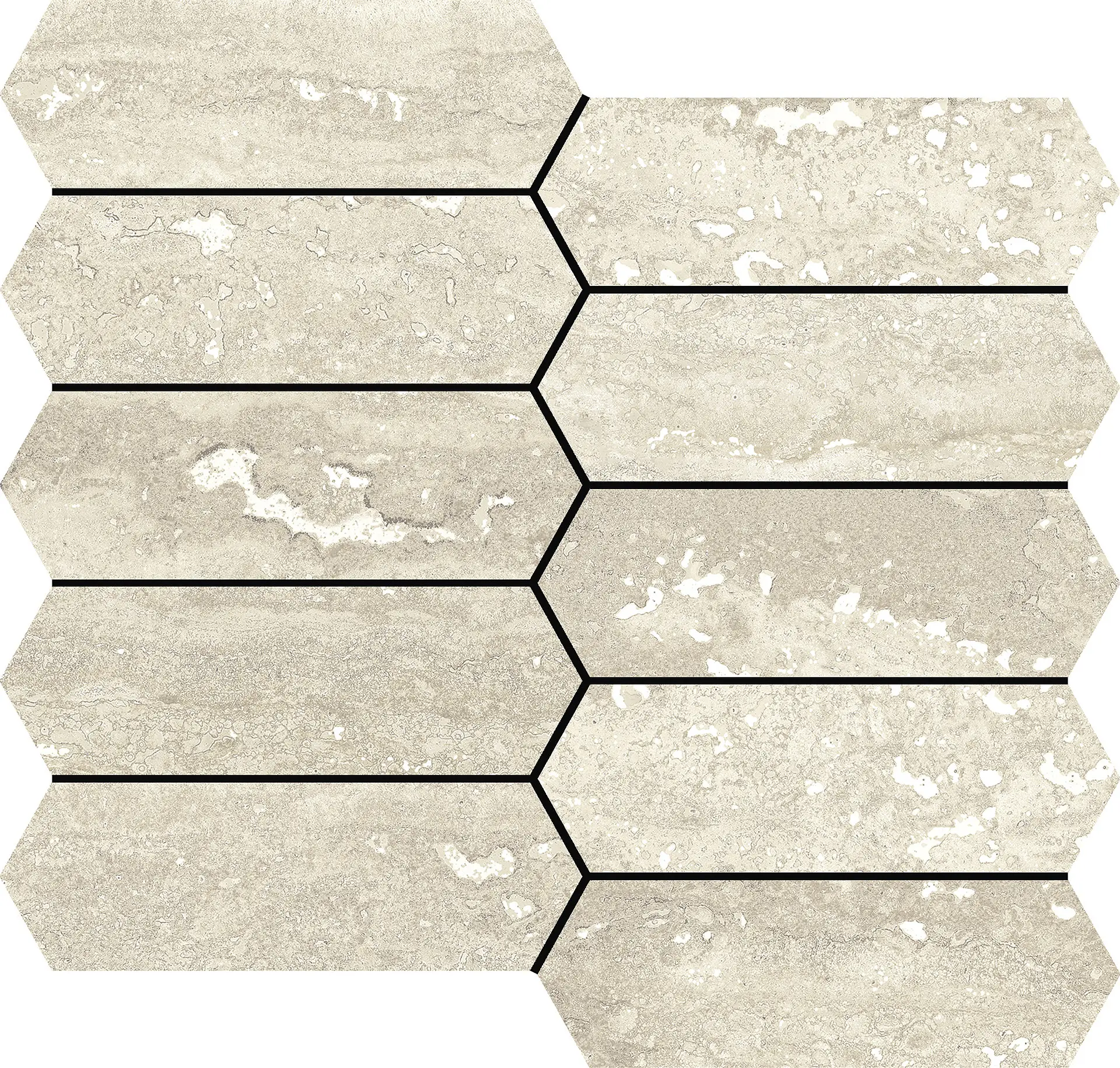 DC3602_MosaicPickedPureTravertineBeigeShine Aleluia Pure Travertine