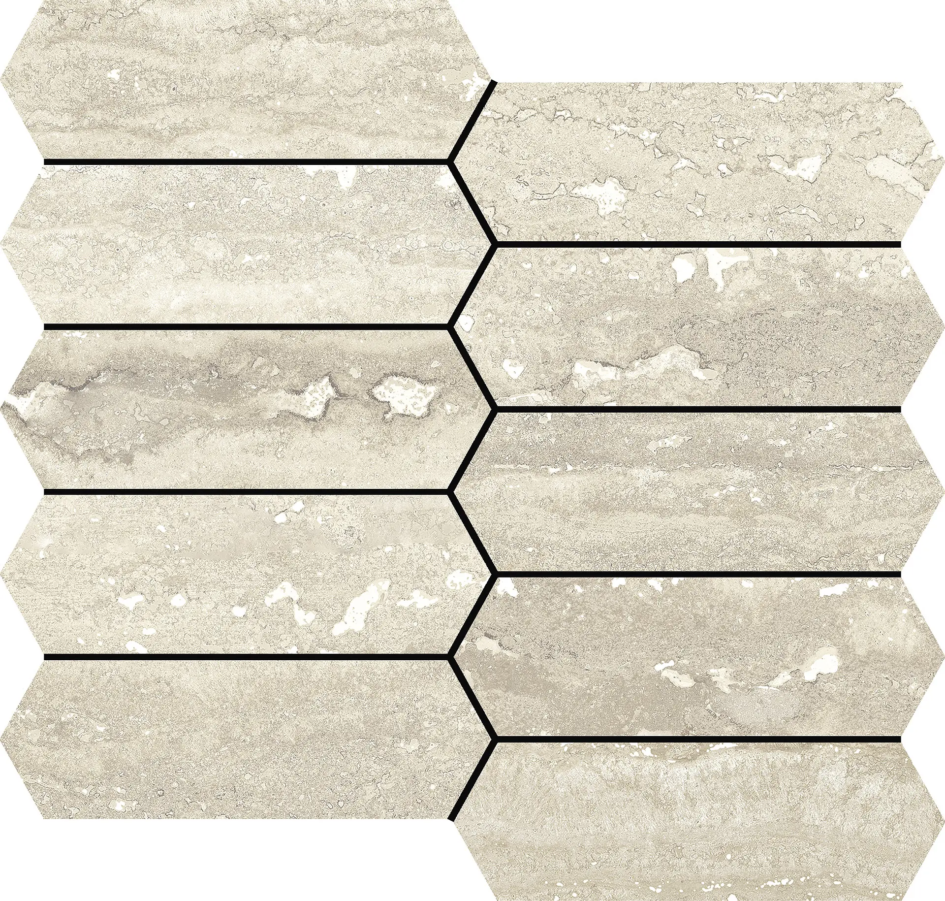 DC3605_MosaicPickedPureTravertineBeigeMatt Aleluia Pure Travertine