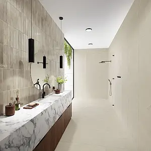 Background tile, Effect unicolor, Color beige,grey, Ceramics, 5.6x26.6 cm, Finish glossy